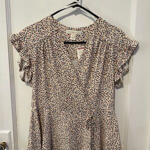 NWT Monteau Multicolor Floral Blouse